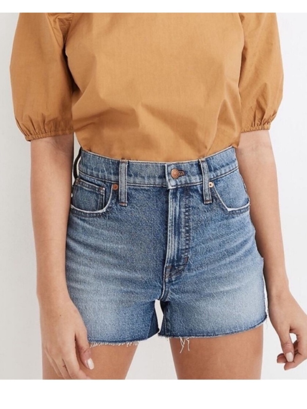 Madewell The Perfect Jean Short in Bartow Wash TENCEL Denim